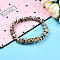 Natural Zebra Jasper Beads Stretch Bracelets, with Brass Beads, Inner Diameter: 2~2-1/8 inch(51mm~53mm), Beads: 8mm in Diameter, Brass Finding: 7.5x3mm, Rectangular: 35x10.5x5.5~6mm
