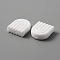 Food Grade Eco-Friendly Silicone Beads, Rainbow, White, 19.5x17x6mm, Hole: 2mm