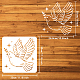 FINGERINSPIRE Dove of Peace Stencil 11.8x11.8 inch Peace Dove Drawing Painting Stencils Plastic Olive Branch Stars Pattern Stencil Reusable DIY Stencils for Painting on Wood Wall Floor Home Decor DIY-WH0391-0099-2