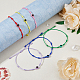 Fibloom 6 шт. 6 цвета набор браслетов из смолы сглаза из плетеных бусин BJEW-FI0001-32-5