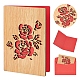 Rectangle craspire avec motif cartes de vœux en bois DIY-CP0006-75C-1