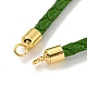 Bracelets à maillons en cordon tressé en cuir MAK-K022-01G-11-2