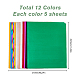Superfindings 60 hojas 12 colores a4 papel de aluminio estampado en caliente DIY-FH0005-43-2