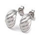 304 Stainless Steel Croissant Ear Studs for Women EJEW-P234-02P-1