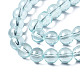 Chapelets de perles en verre peinte par pulvérisation transparent DGLA-R050-8mm-04-3