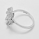 Adjustable 925 Sterling Silver Ring Components STER-K038-012P-3