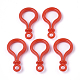 Opaque Solid Color Bulb Shaped Plastic Push Gate Snap Keychain Clasp Findings KY-T021-01I-1