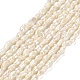 Fili di perle di keshi di perle barocche naturali PEAR-E016-142-1