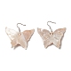 Orecchini pendenti a farfalla con conchiglia naturale con 925 spilla in argento sterling da donna EJEW-G287-01-2