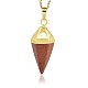 Cone Pendulum Synthetic Goldstone Pendants G-N0057-01-2