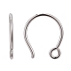 Крючки для сережек из стерлингового серебра с родиевым покрытием X-STER-N0001-028-2