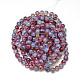 Chapelets de perles en verre peint X-DGLA-Q023-6mm-DB69-3