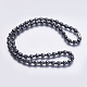 Colliers de perles en hématite synthétique sans magnétiques NJEW-K096-03A-1