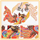NBEADS 4 Pcs Chinese FengHuang Embroidered Appliques DIY-WH0366-17-4