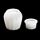 Taza de vela redonda a rayas diy con moldes de silicona con tapa DIY-G094-06A-3