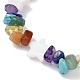 Natural & Synthetic Mixed Gemstone Chips & Shell Beaded Stretch Bracelet BJEW-JB09897-03-2