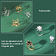 PandaHall Elite 4Pcs 4 Style Adjustable Brass Ring Components RJEW-PH0005-23-4