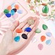 SUNNYCLUE 1 Box 10 Colors Cat Eye Cabochons Glass Teardrop Shape Cabochon Colorful Dome Tile Beads Flat Back Teardrop Cabochon for Valentines Day CE-SC0001-03-3