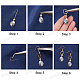 SUNNYCLUE 1 Box DIY Make 10 Pairs Stone Beads Earring Making Kit Including Stone Beads Glass Pearl Bead Bar Links Brass Linking Rings Jewelry Findings for Women Adults DIY Earring Making STAS-SC0017-43-4