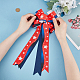 GORGECRAFT Patriotic Bows for Wreath Red Blue White Stars Ribbon Bow Tree Topper Bow for 4th of July Independence Day Memorial Day Labor Day Party Home Wall Fence Indoor Outdoor Door Decorations DIY-WH0304-569-3