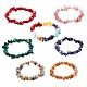 8 pièces 8 styles perles de pierres précieuses ensembles de bracelets extensibles BJEW-SZ0001-45-1