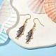 Boucles d'oreilles pendantes en émail en alliage d'or clair EJEW-JE05607-08-2