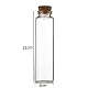 ガラス瓶  コルクプラグ付き  ウィッシングボトル  コラム  透明  3x11cm  容量：60ml（2.03fl.oz） CON-WH0085-71G-1