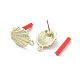 Rack Plating Golden Alloy Stud Earring Findings EJEW-B036-01G-03-2