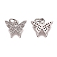 Brass Micro Pave Clear Cubic Zirconia Charms ZIRC-G153-24P-1