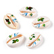 Printed Cowrie Shell Beads SSHEL-ZX006-05B-1