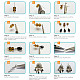 Sunnyclue 1 boîte bricolage 10 paires lustre boucle d'oreille bohème faisant kit de démarrage-lustre boucle d'oreille connecteur charme accessoires sans nickel DIY-SC0004-51-4