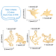DICOSMETIC 36Pcs 6 Styles Bird Charms Peace Dove Hummingbird Pendants Swallow Charms Metal Birds Golden Charms for DIY Jewelry Making Earrings Bracelet Necklace Accessory Supplies STAS-DC0008-87-2