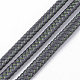 Flat Microfiber PU Leather Braided Cords WL-R008-12x6-03-3