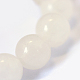Jade blanco natural de hebras de perlas reronda X-G-E334-8mm-13-4