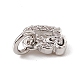 Brass Micro Pave Clear Cubic Zirconia Charms ZIRC-F132-97P-3
