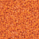 ガラスシリンダービーズ  シードビーズ  不透明色  丸い穴  サンゴ  1.5~2x1~2mm  穴：0.8mm  約8000個/袋  約1ポンド/バッグ SEED-S047-K-005-3