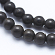 Natürliche Perlen aus Ebenholz WOOD-P011-03-4mm-3