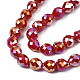 Electroplate Opaque Solid Color Glass Beads Strands EGLA-N002-26-B02-3