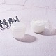 50g ppプラスチックポータブルキノコクリームジャー  空の詰め替え化粧品容器  スクリューリッド＆インナーカバー付き  ホワイトスモーク  4.9x5.9cm  容量：50g MRMJ-BC0001-39-7