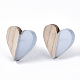Transparent Resin & Wood Stud Earrings EJEW-N017-002A-D01-2