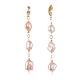 Pendientes colgantes de perlas keshi de perlas barrocas naturales EJEW-JE03911-2