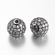 Perles de cubes zircone en laiton  X-ZIRC-F001-15B-2