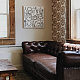 プラスチック再利用可能な描画絵画ステンシル テンプレート  スクラップブック、布地、タイル、床、家具、木材の塗装用  正方形  食器柄  300x300mm DIY-WH0172-942-5