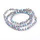 Electroplated Glass Bead Strands EGLA-R037-4x4mm-M-2