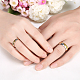 Los anillos de dedo de circonio cúbico de acero de titanio para las mujeres RJEW-BB16361-6G-7