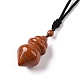 Collier pendentif pierres précieuses avec cordon en nylon pour femme G-A210-04-4