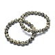 Natürliche dalmatinische Jaspis Perlen Stretch Armbänder X-BJEW-K212-A-014-1