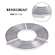 Benecreat 10 m (33 piedi) 5 mm di larghezza filo piatto in alluminio argento anodizzato filo artistico piatto per la creazione di perline artigianali di gioielli AW-BC0002-01B-5mm-2