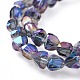 Electroplate Glass Beads Strands EGLA-L017-FR-A03-2
