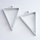 Pendentifs lunette arrière de triangle en alliage plaqué rack X-PALLOY-S047-09B-FF-1